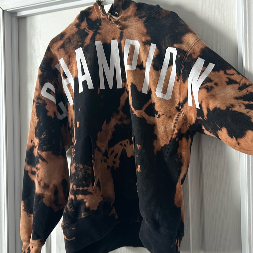 Champion Hoodie Tie die Brown/Black